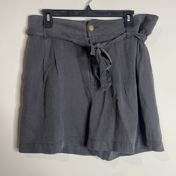 Faherty | Women’s Arlie Tie Waisted Shorts Grey Linen Blend Size XL NWT - Picture 2 of 7